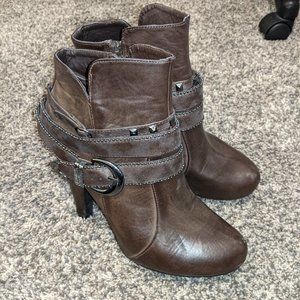 Brown Heeled Boots